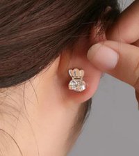 Earring Lifter Backs for Heavy Earrings | Stainless steel Earring Support for Stretched Ear lobs