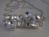Multicolor Statement Bar Pendant, Cushion Cut Necklace 4470 12mm, Bohemian Silver Jewelry, Birthday gift for her