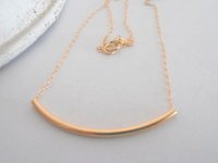 Layered Gold filled Tube Necklace / Dainty Pendant / Minimalist Charm Necklace /  Gift for her / Simple Everyday Jewelry