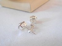 Aurora Boreali silver Stud Earrings / Pierced Post / AB Studs / Chatons 8mm / Dainty Jewelry 