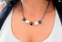 Montana Tennis Necklace made with Rivoli Crystal 1122 12mm, Blue Choker, Anna Wintour Collet, Sweet 16 Birthday Gift