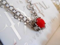 Opal Red solitaire Necklace, Dainty Minimalist Jewelry / Bridesmaid Gift / Filigree Art Deco Choker