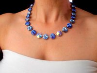 Blue Sapphire Crystal Tennis Necklace | Anna Wintour Style Jewellery