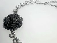Rose Bud Crystal Choker Necklace | Bridal Statement Jewelry