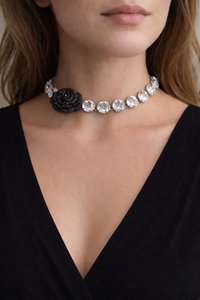 Rose Bud Crystal Choker Necklace | Bridal Statement Jewelry