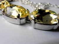 Jonquil Yellow Crystal Chain Choker in Platinum | Anna Wintour Jewelry | Gift for Mother's Day