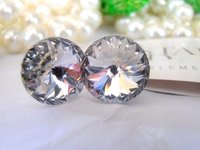 Crystal Clear Rivoli Stud Earrings| Girls Earring Gift