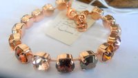 Rose Gold Crystal Bracelet 8mm / Copper Multicolors / Vintage style / Tennis Cupchain / Fashion Accessories