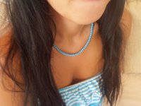 Turquoise Blue Beads Gemstone Necklace Beach Jewelry Dainty Boho Stone Choker for Summer Birthday Gift for Girlfriend