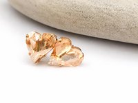 Swarovski Crystal Heart Stud Earrings in Gold Plating