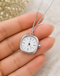 Watch Charm Necklace stainless steel