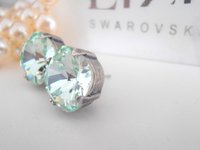 Pale Gree Chrysolite Stud Earrings | Birthday Gift for Sister