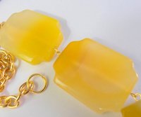 Buttercup Yellow Collet Necklace / Statement Agate Gemstone Bib / Anna Wintour Choker / Birthday Gift