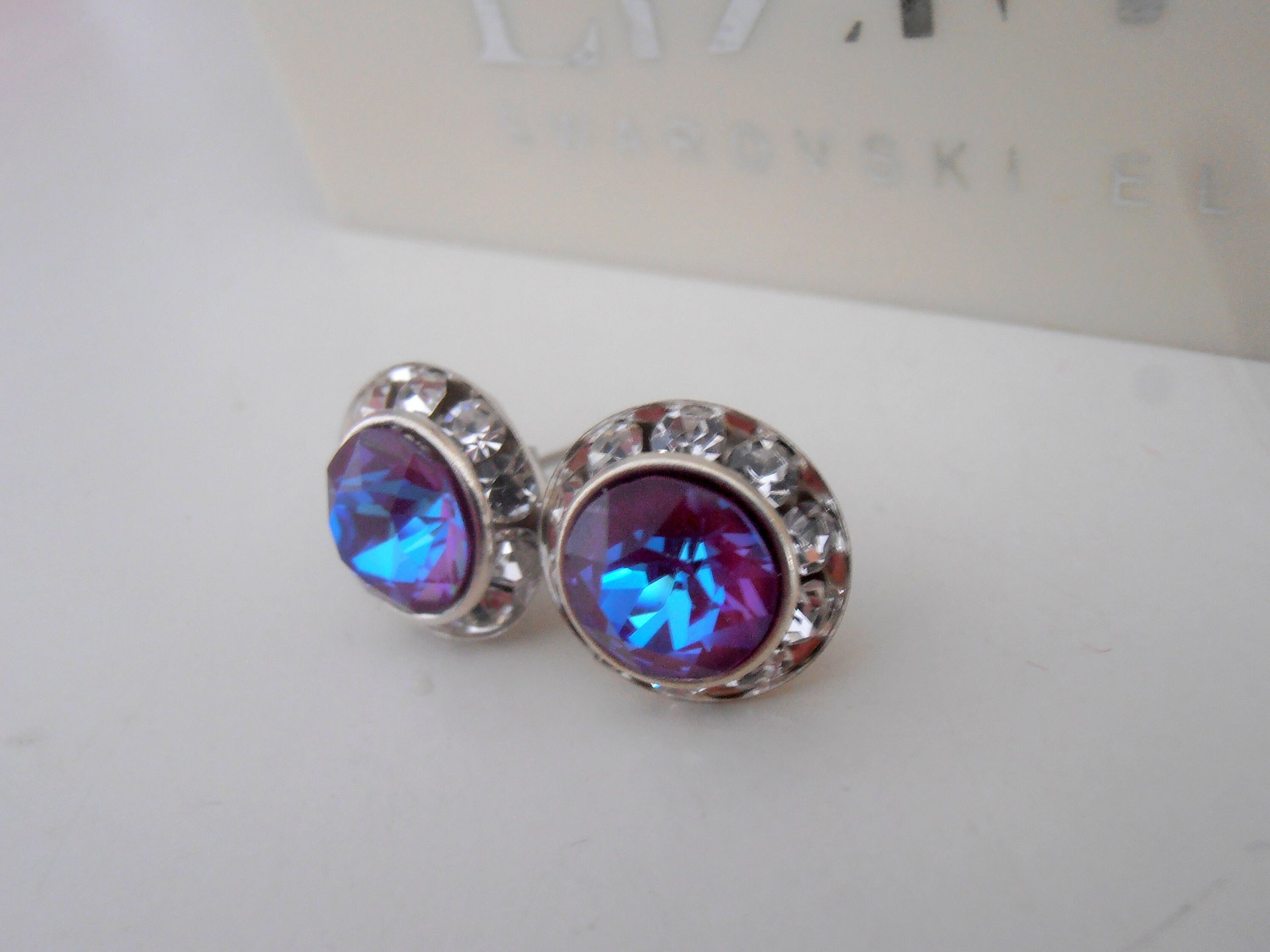 Burgundy DeLite Halo Stud Earrings | Women Birthday Gift