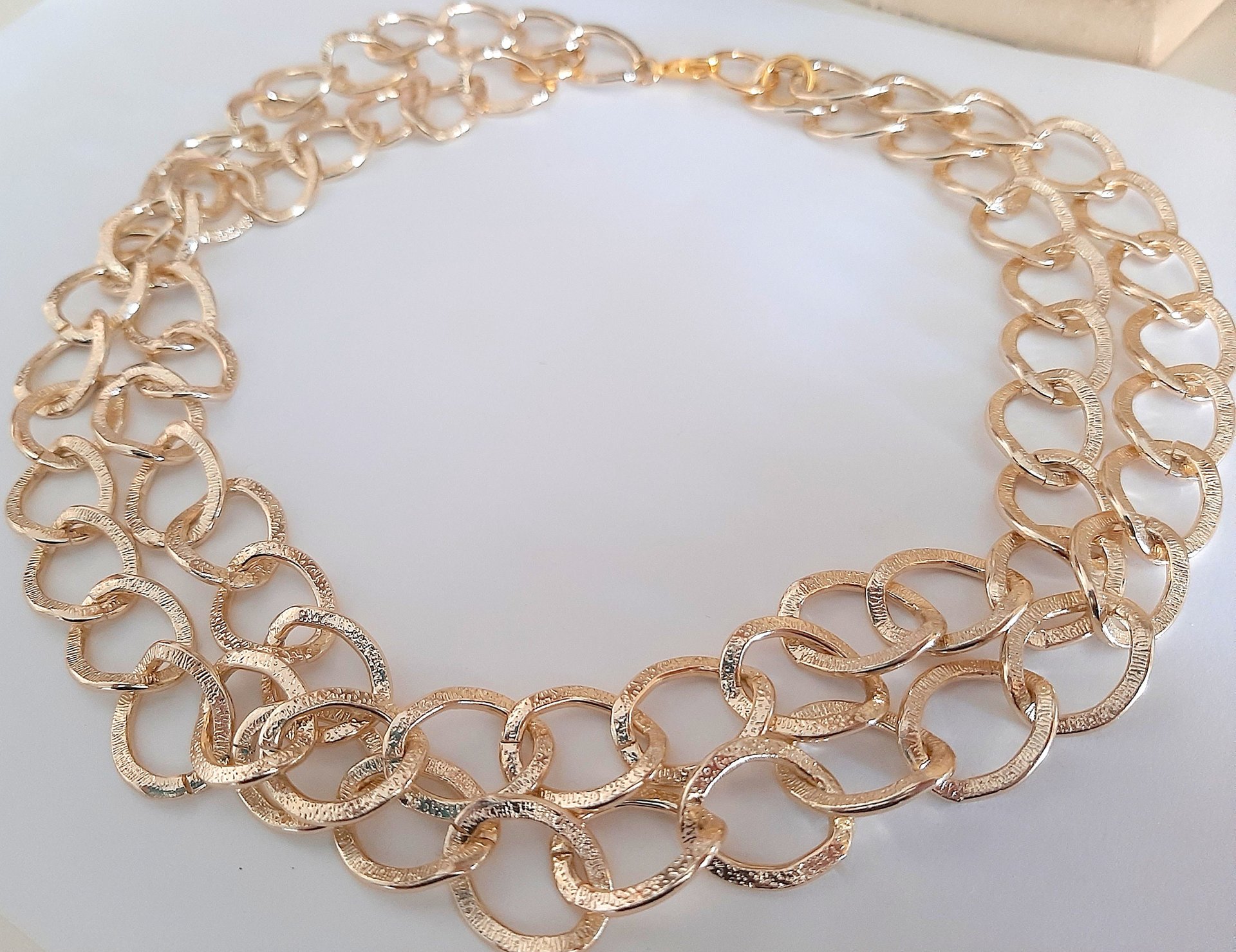 Gold chunky chain Necklace / Oversized Choker / Statement Jewelry for Women / Birthday Gift