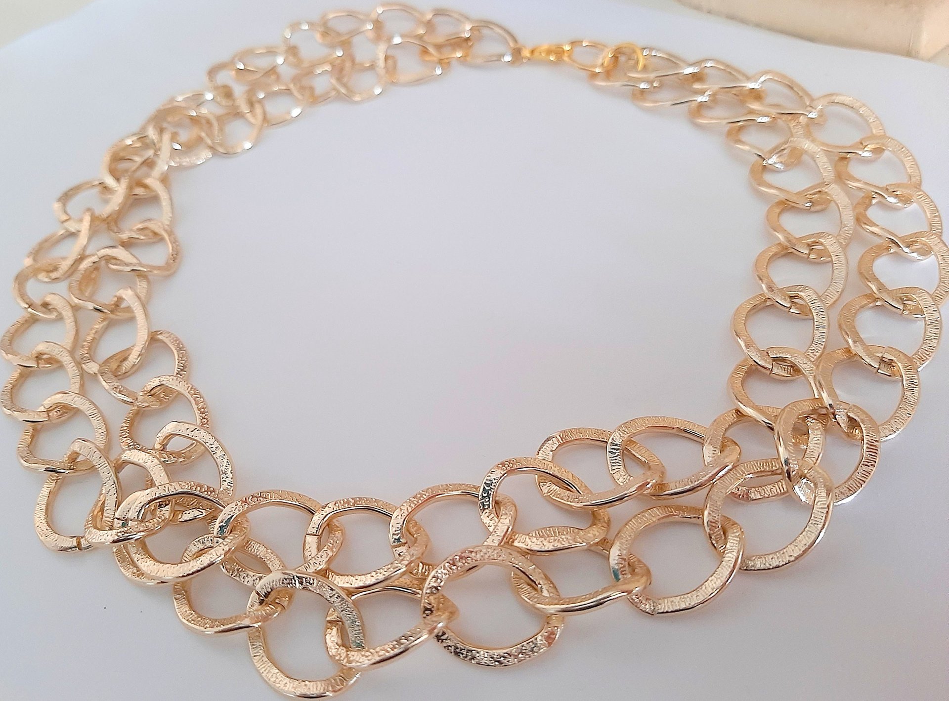 Gold chunky chain Necklace / Oversized Choker / Statement Jewelry for Women / Birthday Gift