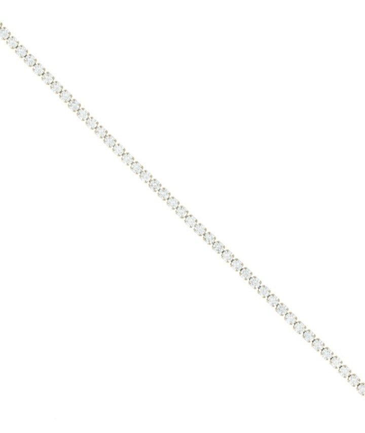 Crystal Clear Cubic Zircon Tennis Bracelet in Gold | Women Minimalist Jewelry