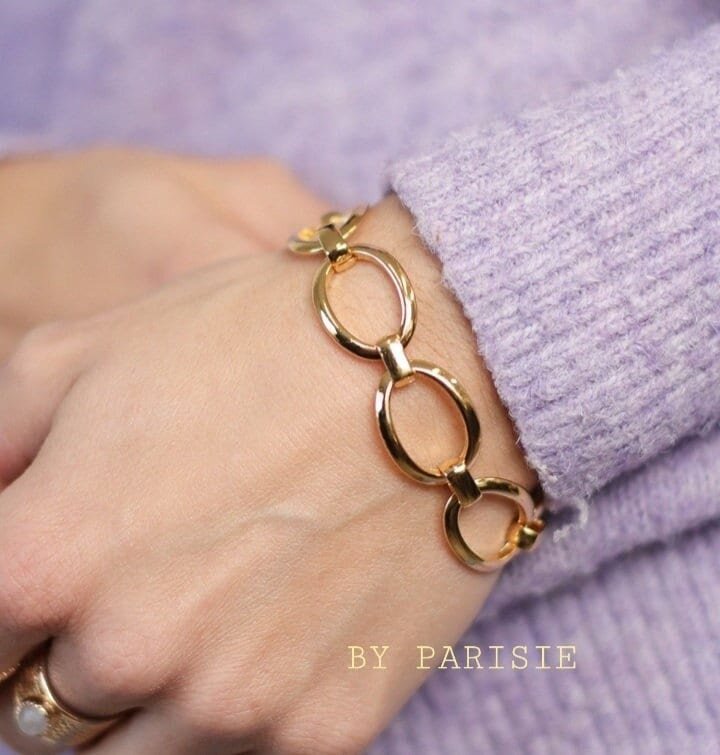 Chunky Oversized Golden Chain | Modern Stacking Jewelry for Gift