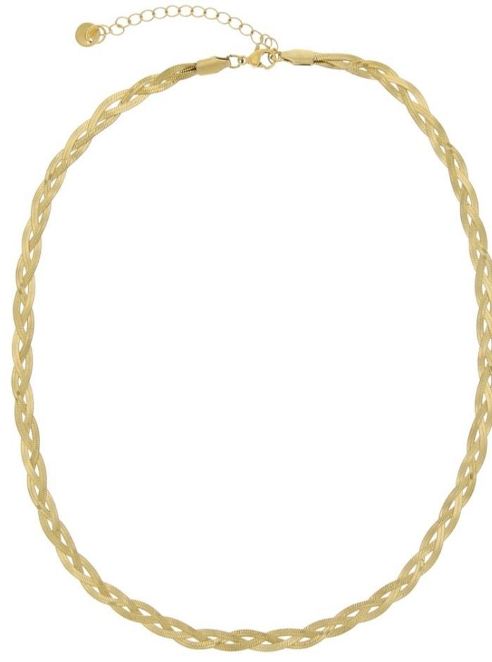 Gold Braided Mesh Chain Necklace | Minimalist Everyday Jewelry