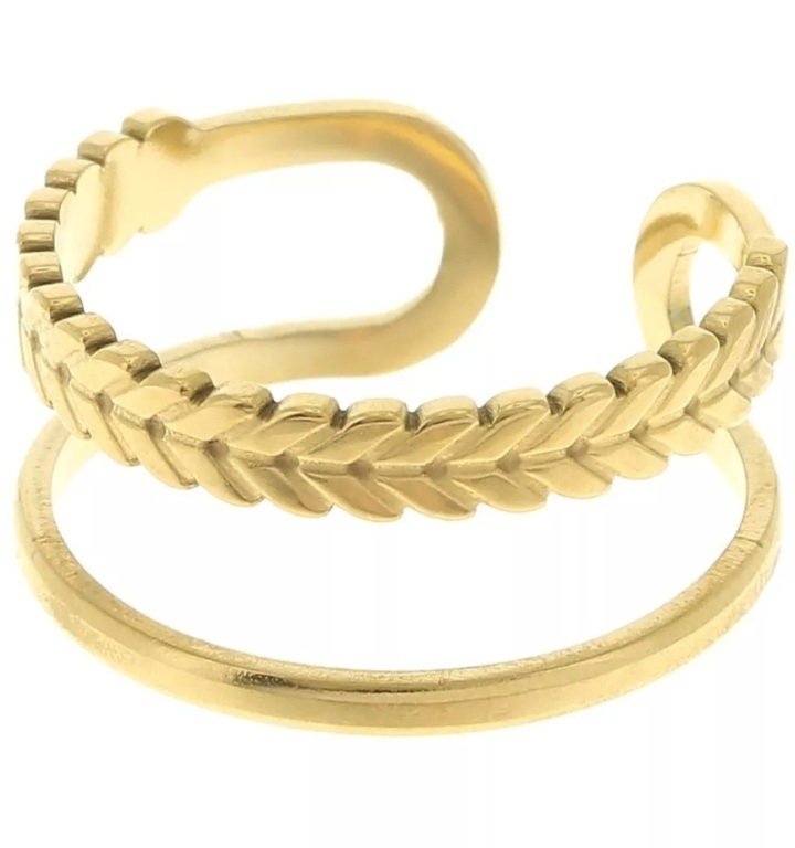 Stacking Band Ring in Gold Stainless Steel | Women Everyday Jewelry 