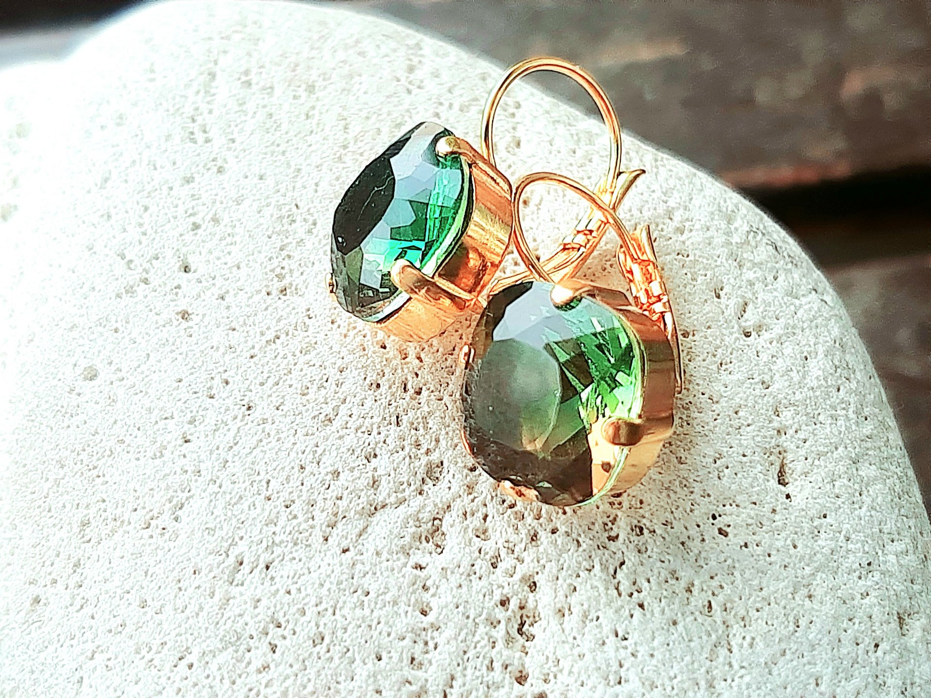 Unique Gradient Tourmaline Dangle Earrings - Fashion Jewelry Gift