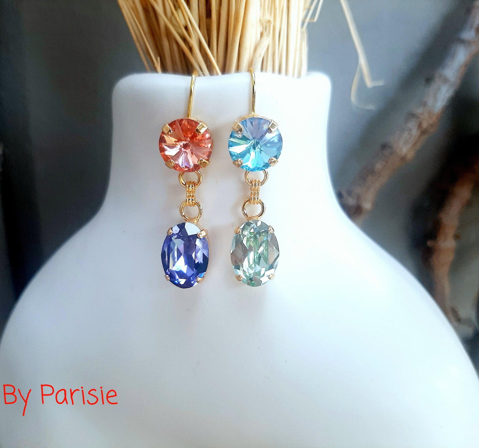 Colorful Mismatched Earrings Set Dangle | Summer Rainbow Party Jewelry 