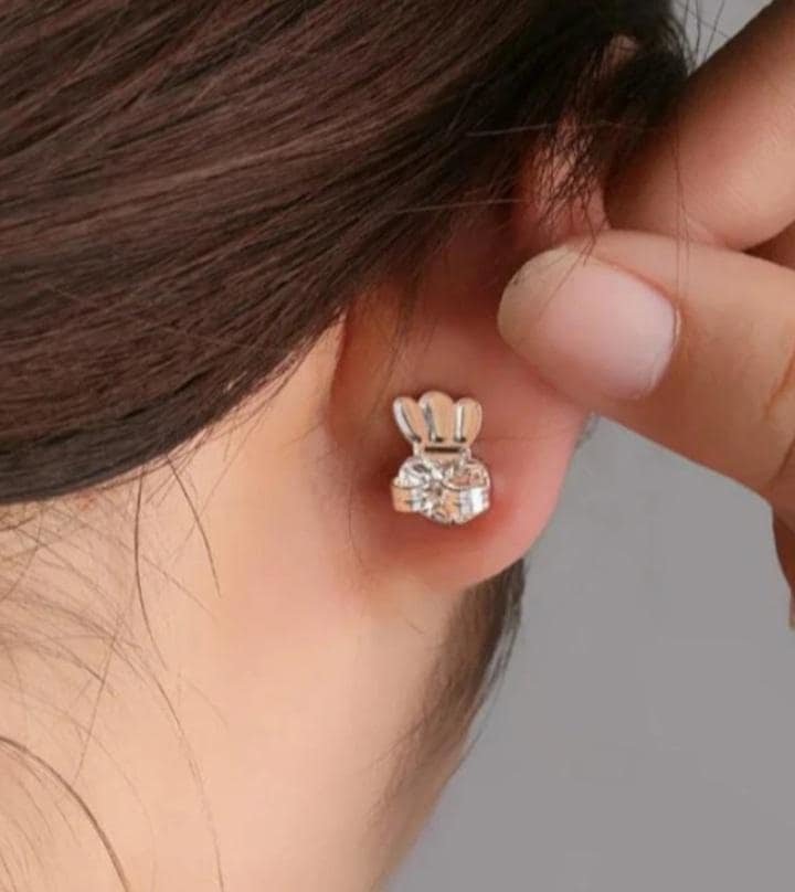 Earring Lifter Backs for Heavy Earrings | Stainless steel Earring Support for Stretched Ear lobs