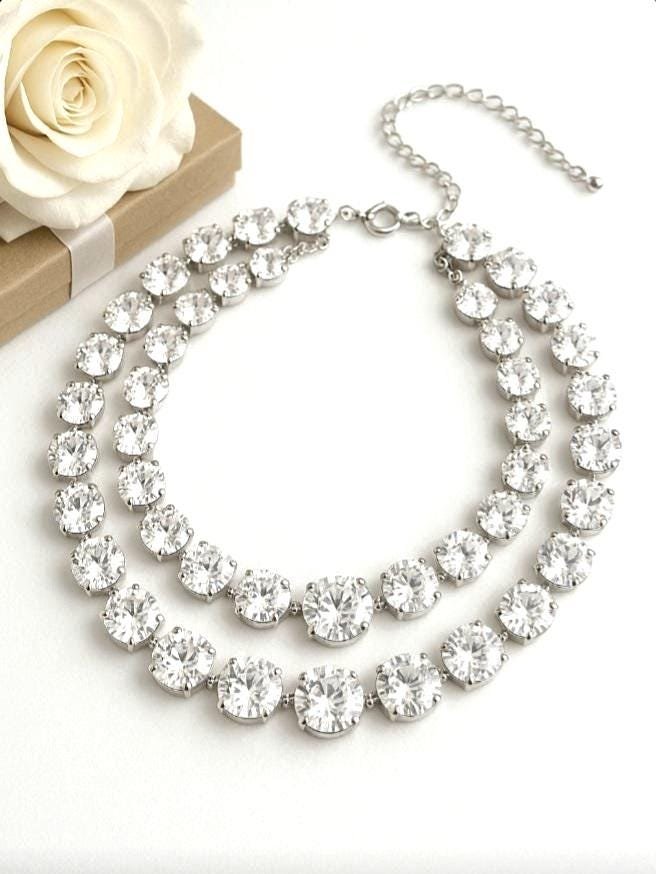 Crystal Statement Necklace: Anna Wintour Style, Bridal Choker