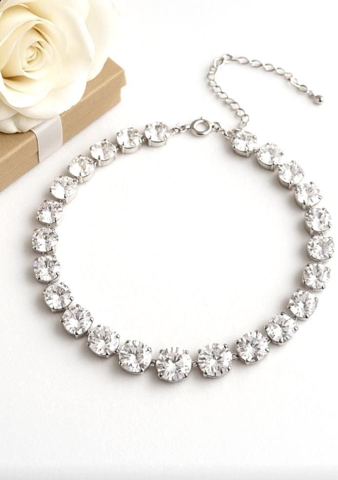 Crystal Statement Necklace: Anna Wintour Style, Bridal Choker