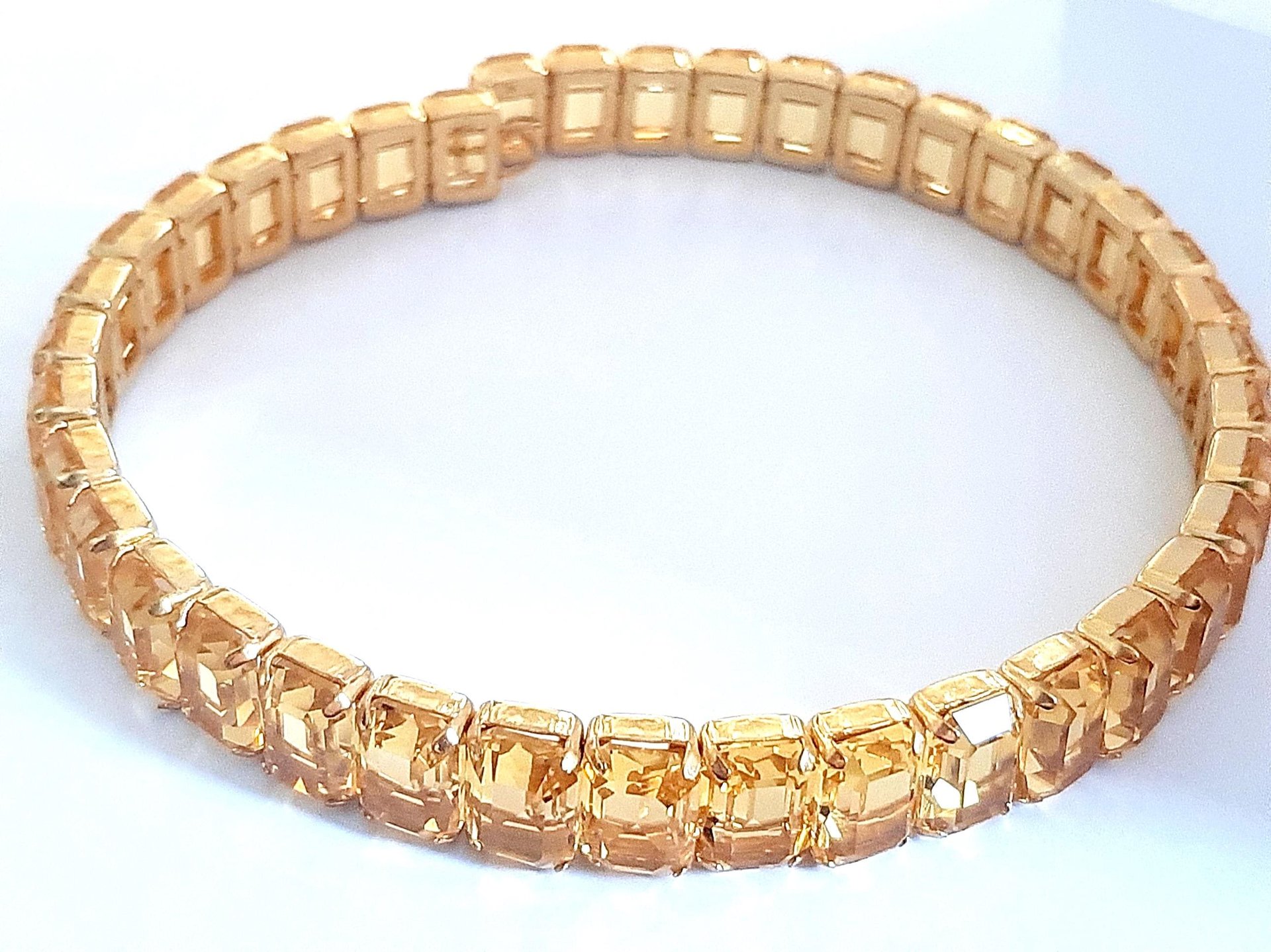 Topaz Crystal Choker Necklace | Statement Collar Wedding Jewelry