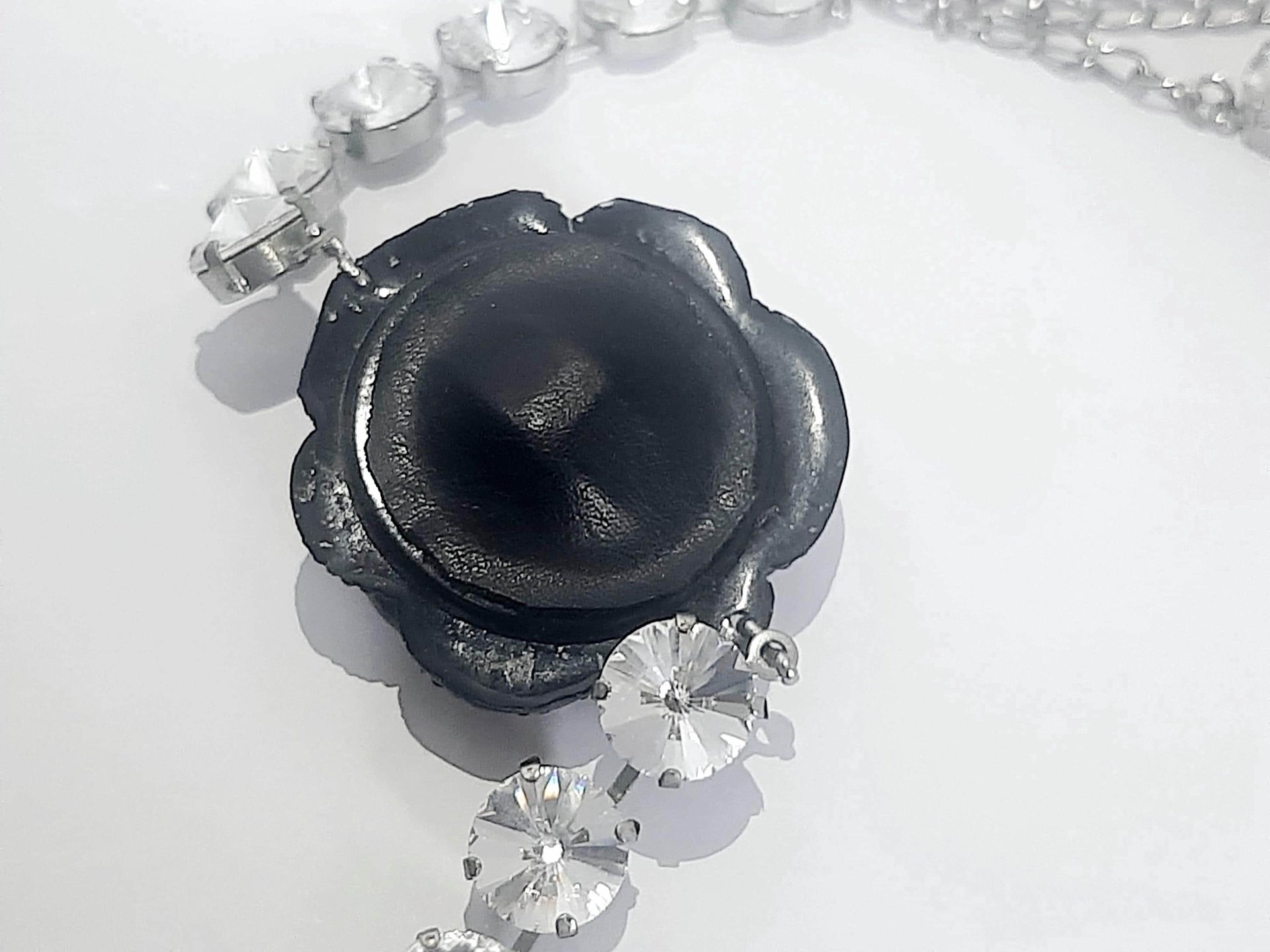Rose Bud Crystal Choker Necklace | Bridal Statement Jewelry