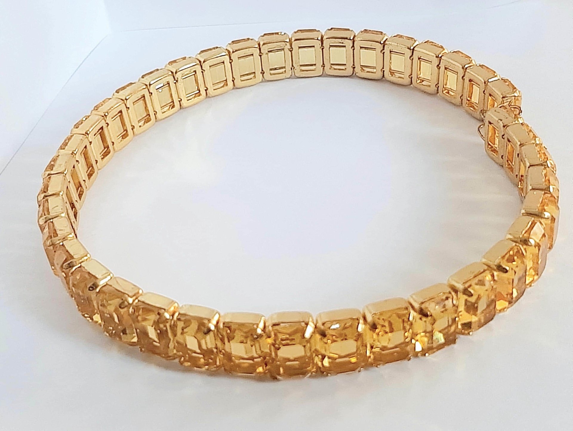 Topaz Crystal Choker Necklace | Statement Collar Wedding Jewelry