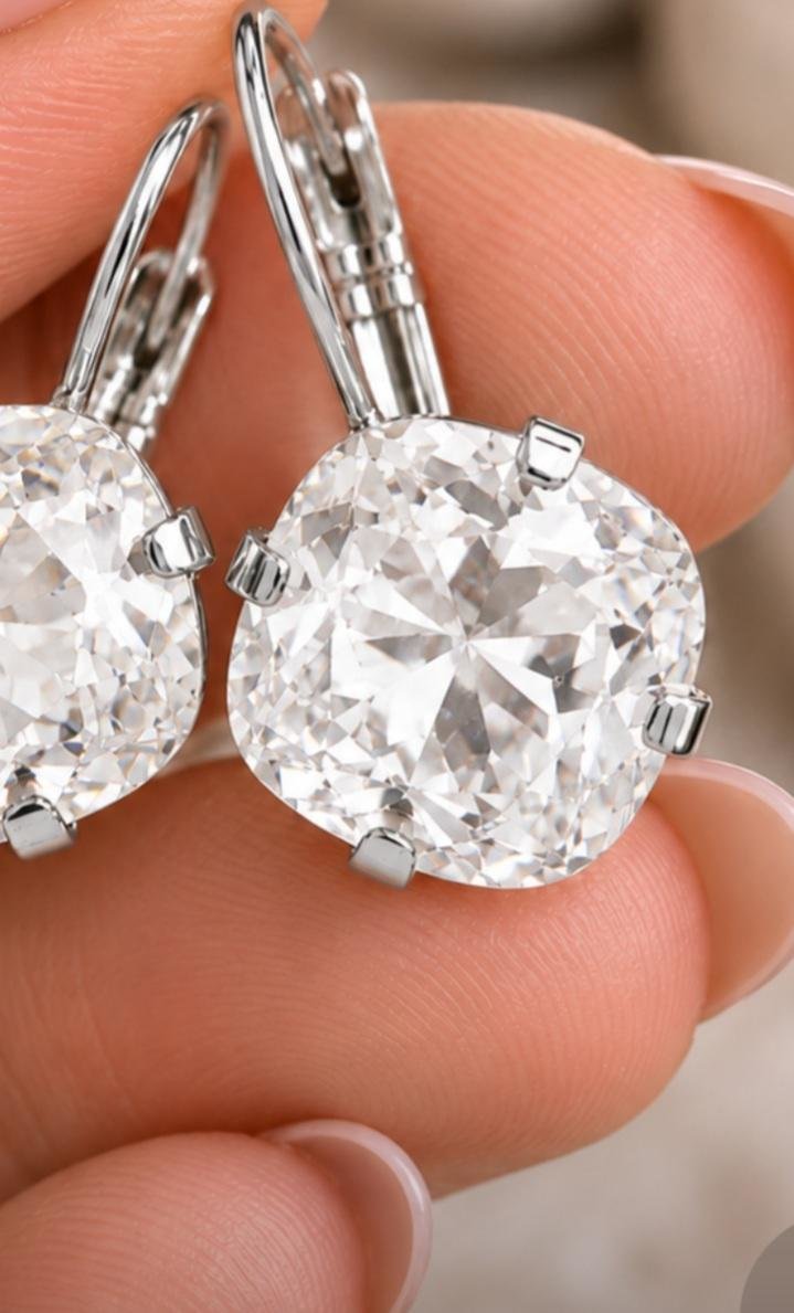Crystal Wedding Earrings | Swarovski Bridal Earring Set | Old Hollywood Bride