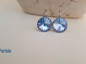 Pale Blue Rivoli Dangle Earrings | StainlesGirls Birthday Gift