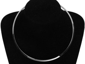 Minimal Metal Choker, Formal Office Necklace, Dainty Modern Jewelry, Stainless Steel Fashion Accessories for Women, Wife Birthday Gift