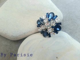 Blue Sapphire Brooch for Clothes Rhinestone Pin | Scarf Brooches 