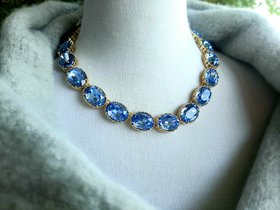 Light Sapphire Crystal Choker | Anna Wintour Necklace