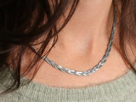 Braided Mesh Chain Necklace | Modern Everyday Jewelry for Women