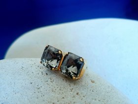 Black Diamond Asscher Cut Earrings