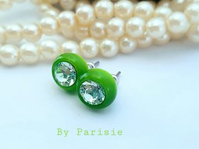 Fern Green Ball Earrings 