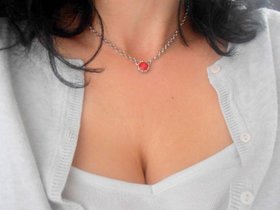 Opal Red solitaire Necklace, Dainty Minimalist Jewelry / Bridesmaid Gift / Filigree Art Deco Choker