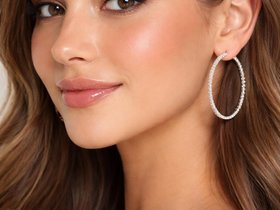 Stainless steel Hoop Earrings 36mm | Everyday Big Hoops