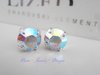 Aurora Borealis Post Earrings in Silver Plated