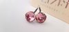 Antique Pink Cushion Cut Drop Earrings