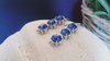 Blue Sapphire Art Deco Crystal Earrings